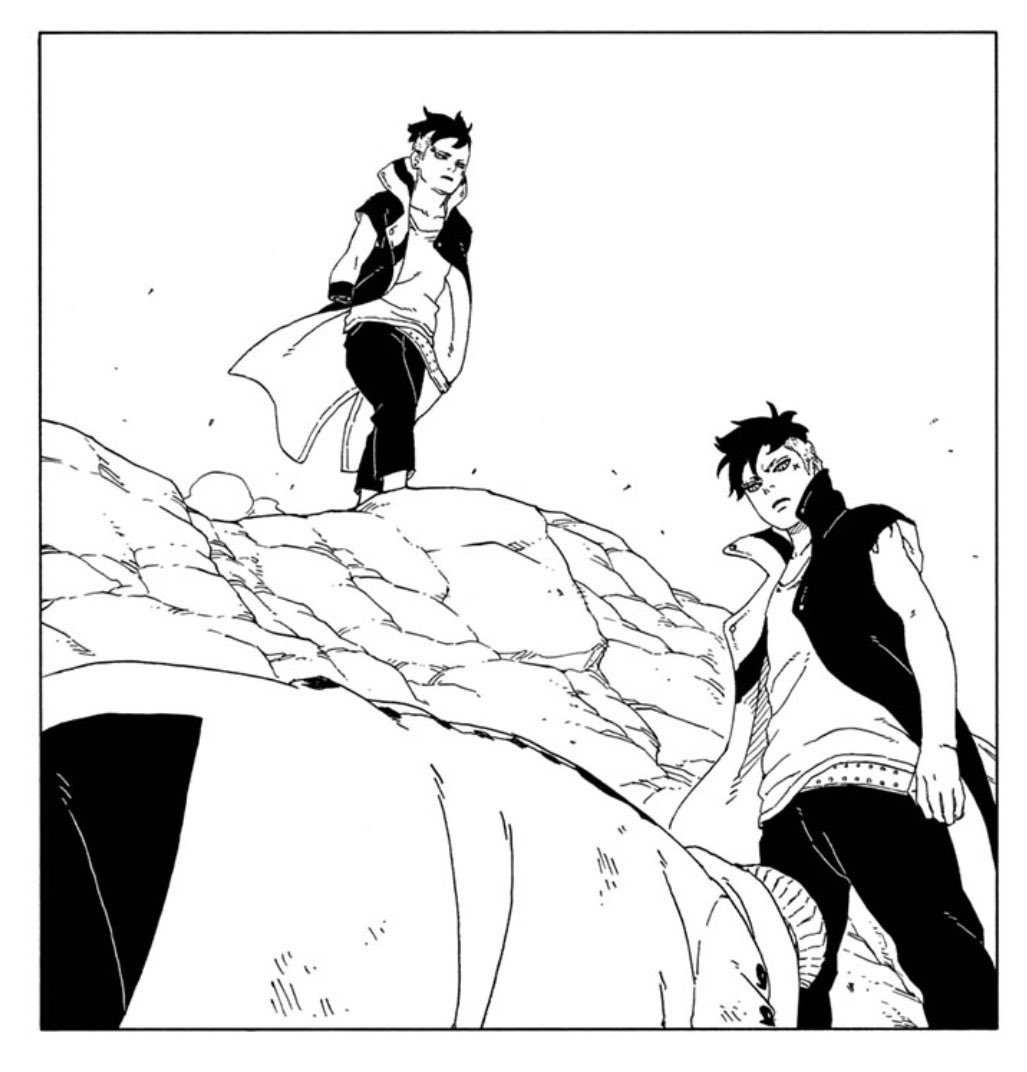 Thugnificent950's tweet image. It’s so crazy how these two are literally so similar ikemoto draws a lot of parallels between kawaki and naruto throughout this series that a lot of people don’t catch until much later on it’s just kawaki is a darker version of naruto #boruto #kawaki #BorutoTwoBlueVortex