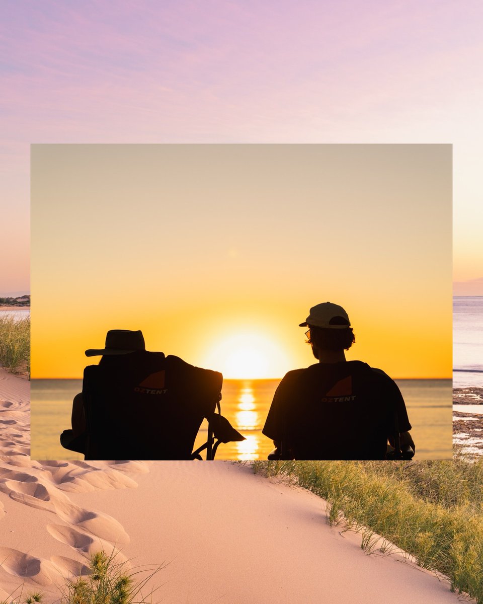 TheOztentGroup's tweet image. Slow sunsets, soft sand, and chairs that make you want to stay a little longer.⁠
Wherever the coastline takes you, comfort should come with you.⁠
⁠
Take our Ultimate Chair Challenge, love it or your money back! 
⁠
#oztent | #discovermore | #ultimatechairchallenge