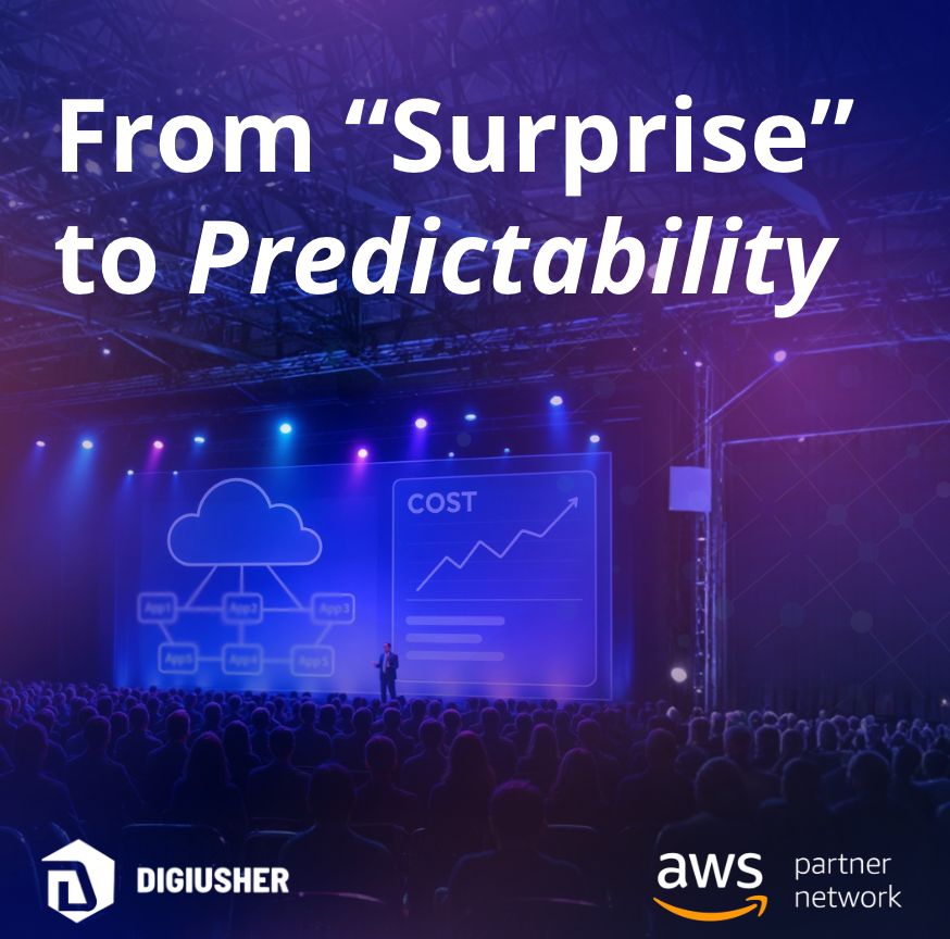 Digiusherfinops's tweet photo. Day 2: AI is everywhere at #reInvent2025—but so are cloud costs. 

DigiUsher helps you turn that surprise bill into predictable performance. 

#reInvent #FinOps #Digiusher https://t.co/Gi4NwTNNjS