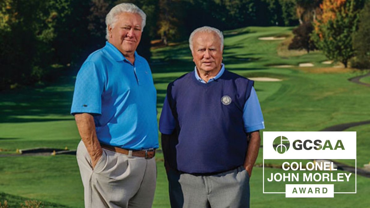 GCSAA's tweet photo. Robert and Joe Alonzi, both CGCS Retired members of GCSAA, have been named recipients of the association’s 2026 Col. John Morley Award for their lifelong dedication to the golf course management profession. They will be formally recognized at the #GCSAAConference. https://t.co/DI5s08Yq02
