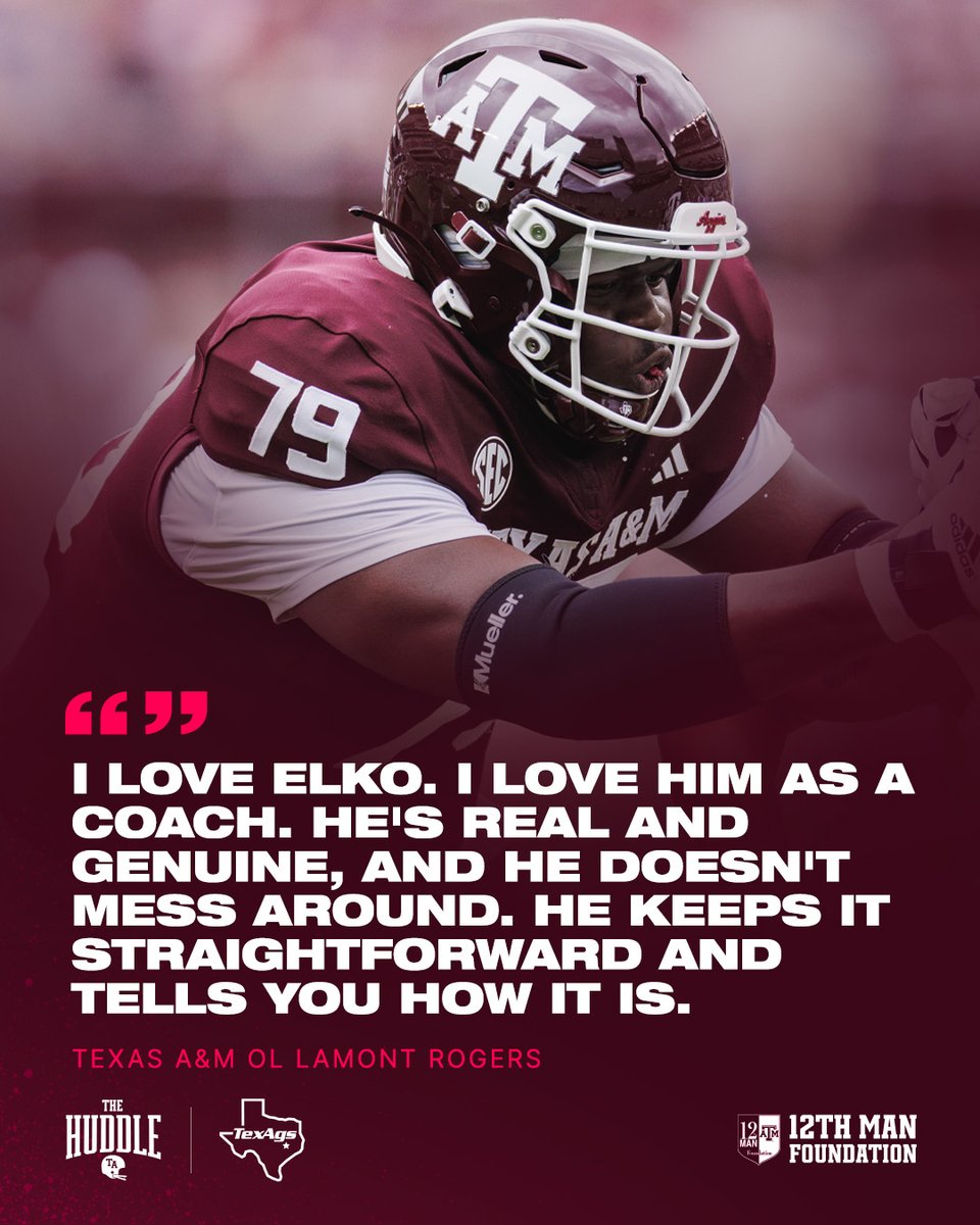 TXAggiesUnited's tweet photo. No nonsense ‼️❌

@TheLamontRogers | @TexAgs | #GigEm https://t.co/dJWUGCS5zm