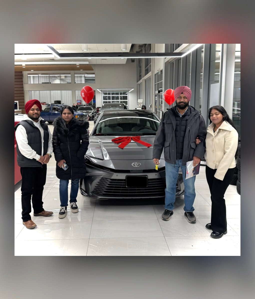 Congratulations to the Rathour family on picking up their brand-new 2026 Toyota Camry XLE!  
Thank you for choosing Precision Toyota — enjoy every mile !
📍 404 18th St N
📞 204.725.0508
🌍 precisiontoyota.ca
#westmandealership #brandonmb #precisiontoyotabrandon