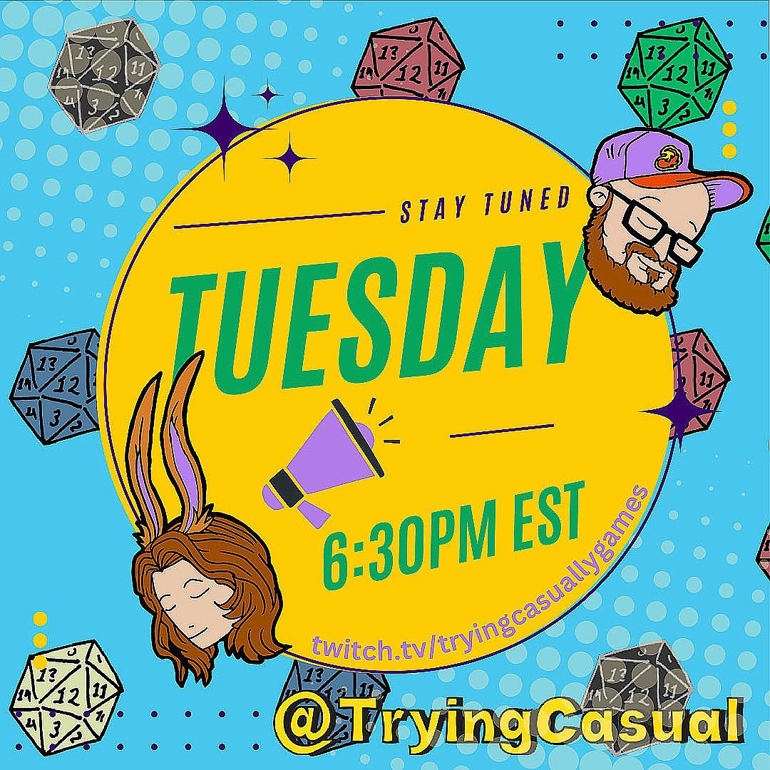 Hey everyone we’re setting up for tonight’s show with <a href="/UnskilledCmdr/">The Unskilled Commander</a> and Levi of @thoughtvesselshow !
Come hang out and use your channel points below to shake things up !

twitch.tv/tryingcasually…

#commander #mtgcreator #mtg #mtgcommunity
#magicthegathering