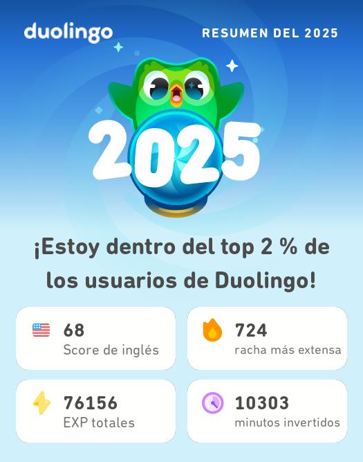 Malorester19's tweet photo. ¡Aquí están mis estadísticas en Duolingo este 2025! ¿A ustedes cómo les fue? #Duolingo365 https://t.co/LP1J7Tq5Xx