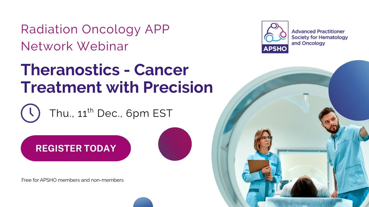 APSHOorg's tweet image. Webinar Alert! Theranostics: Precision Cancer Care
📅 Dec 11 | 6 PM ET
Learn how theranostics is transforming oncology.
🔗 Register: apsho.org/link.asp?ymlin…
#OncologyAPs #Theranostics #RadOnc