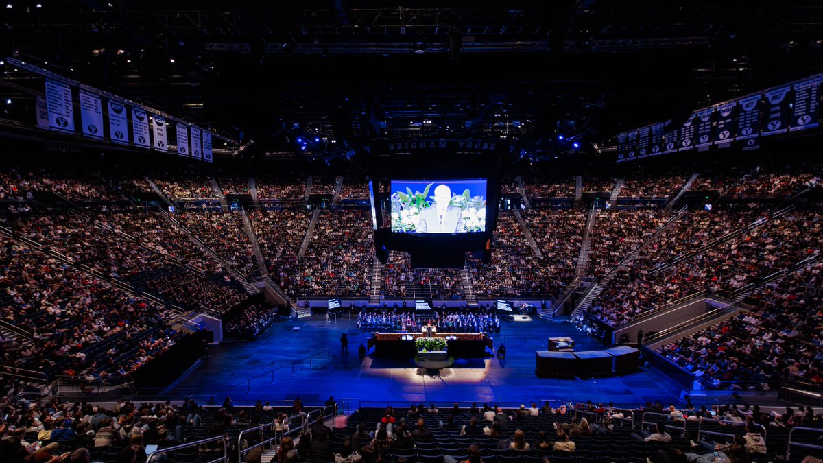 ChristoffDTodd's tweet image. It has been “a few years” since Kathy and I were students at @BYU, and we wish we could re-enroll and join the students here during this remarkable season in the university’s history. We were grateful to be on campus today to participate in the weekly devotional.

I shared that…