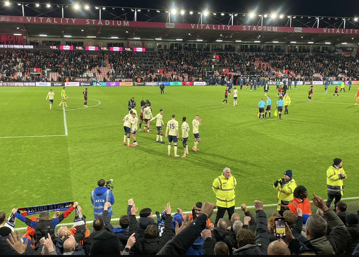 CrostonBluesEFC's tweet image. Great to win away at Bournemouth. The fans were great! We deserve it. #UTFT #Everton #EFC