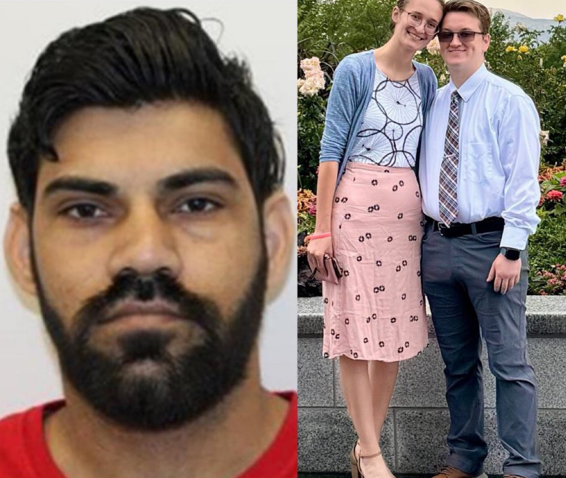 AFpost's tweet image. Indian national Rajinder Kumar, 32, crashed his semi and killed newlyweds William Carter and Jennifer Lower.  

He was an illegal under Biden and had a legal California CDL.

Follow: @AFpost