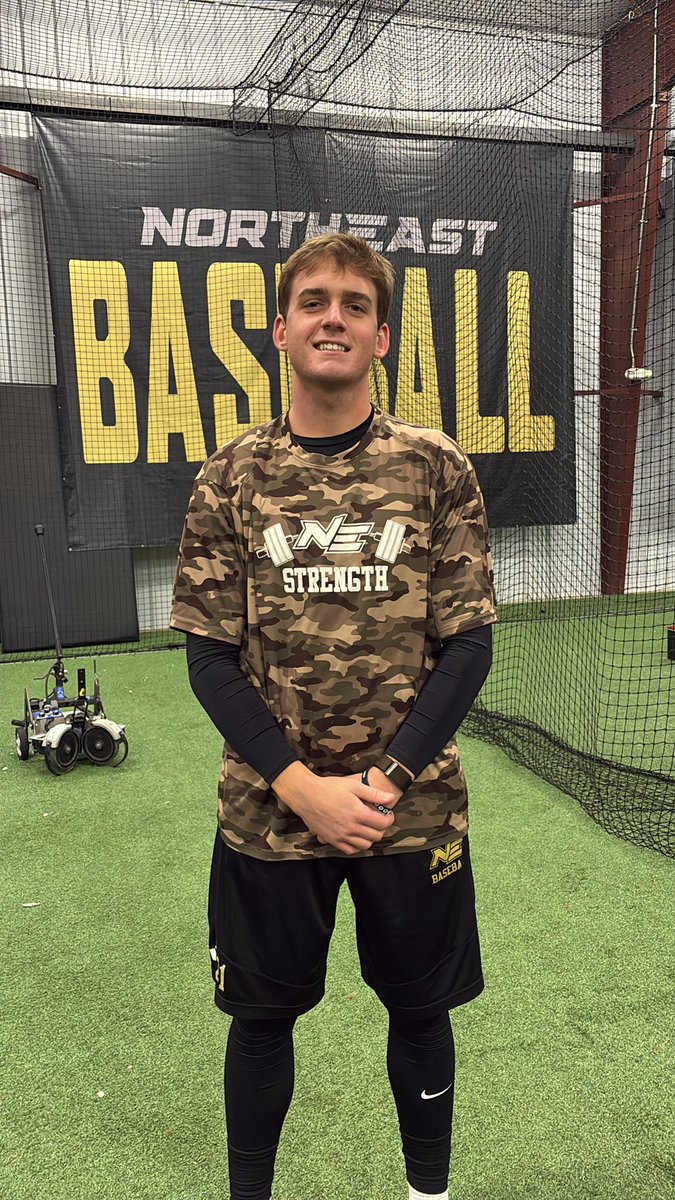 NEMCCBASEBALL's tweet photo. Med Ball Toss 113’ 5” #jordanevers #FrigaGames https://t.co/D49rjuXBxx