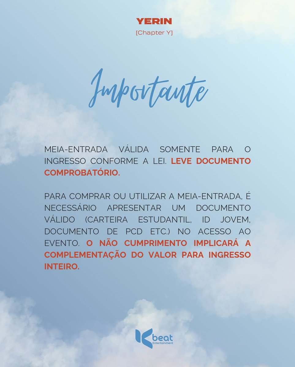UpdateKGirls's tweet photo. GENTE? Saíram os preços dos ingressos do show da YERIN (GFRIEND) no Brasil. https://t.co/LTJNIjIPC6