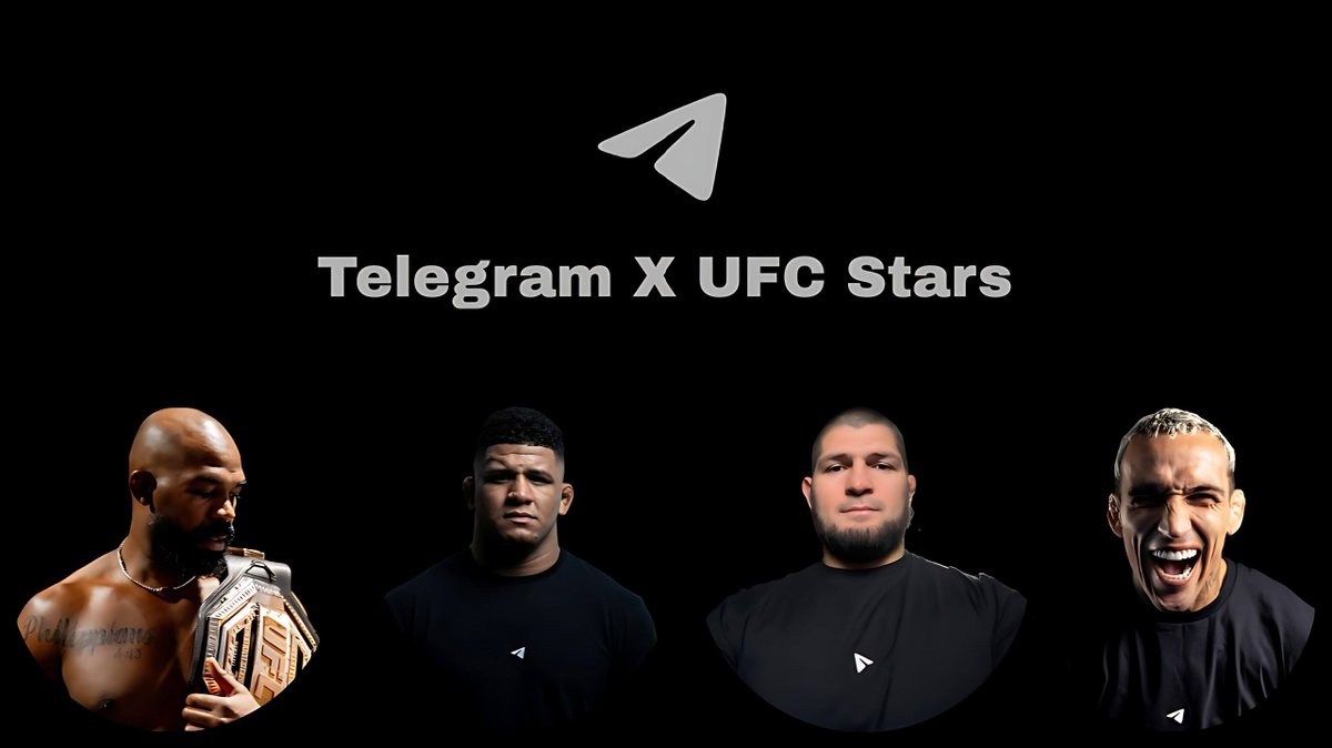 Telegram X UFC Stars 🇺🇸JON 🇷🇺KHABIB 🇧🇷GILBERT 🇧🇷CHARLES Will Conor  wear the Telegram T-shirt soon too? #crypto