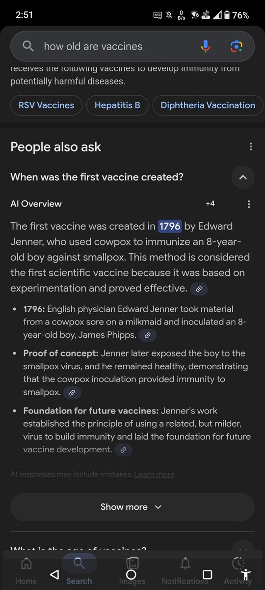 Robotex04's tweet photo. @Drope0002 @GigaBasedDad You seem to be implying it's vaccines that caused it, but they've been around for more than 2 centuries, so if we take the bread allergies being a recent thing as true, then it probably isn't vaccines causing it. https://t.co/AA9y0HxjY2