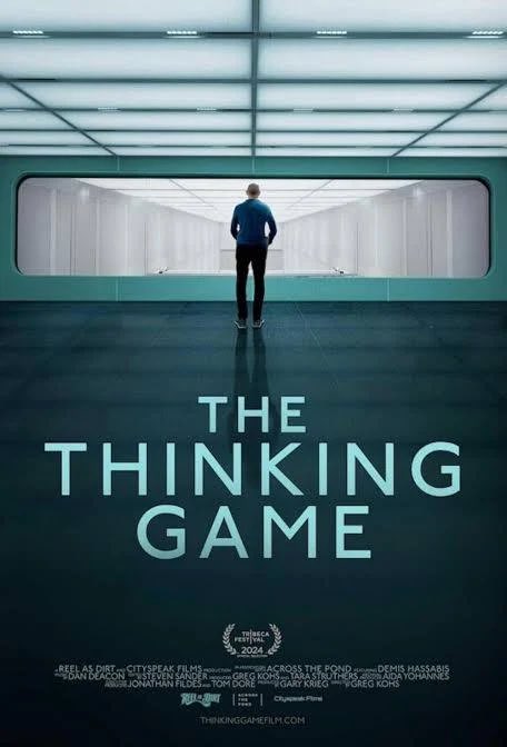 Liv_Boeree's tweet image. If you haven’t watched “The Thinking Game” yet, do it. 

It’s a rare insight into legit genius, as it follows @demishassabis and @ShaneLegg from their earliest moments of prescience, through each of their world changing achievements (up to and including a Nobel). 

They’re just…