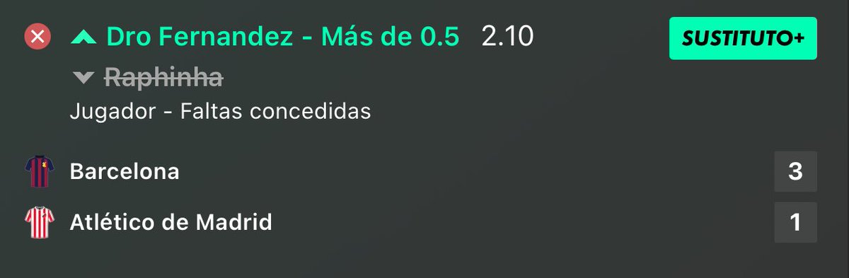Porros365's tweet photo. No acabo de entender esto… hasta en el vídeo del partido sale Raphinha por Casado, por qué lo cambiáis por Dro?

@bet365_es @bet365 https://t.co/QGB7ELDu63
