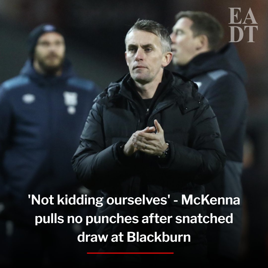'We're not kidding ourselves... that level isn't going to get us the season that we want'

Kieran McKenna pulled no punches after #itfc snatched a 1-1 draw at #Rovers tonight 👇

eadt.co.uk/sport/25668205…