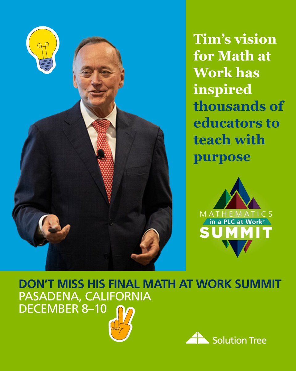 SolutionTree's tweet photo. Tim reminds us that great teaching begins with a great heart. ❤️
👉 Be part of this tribute live at the Summit. Save the date!
#ThankYouTimKanold #MathAtWork #SolutionTreeFamily See less https://t.co/91PJN99vi0