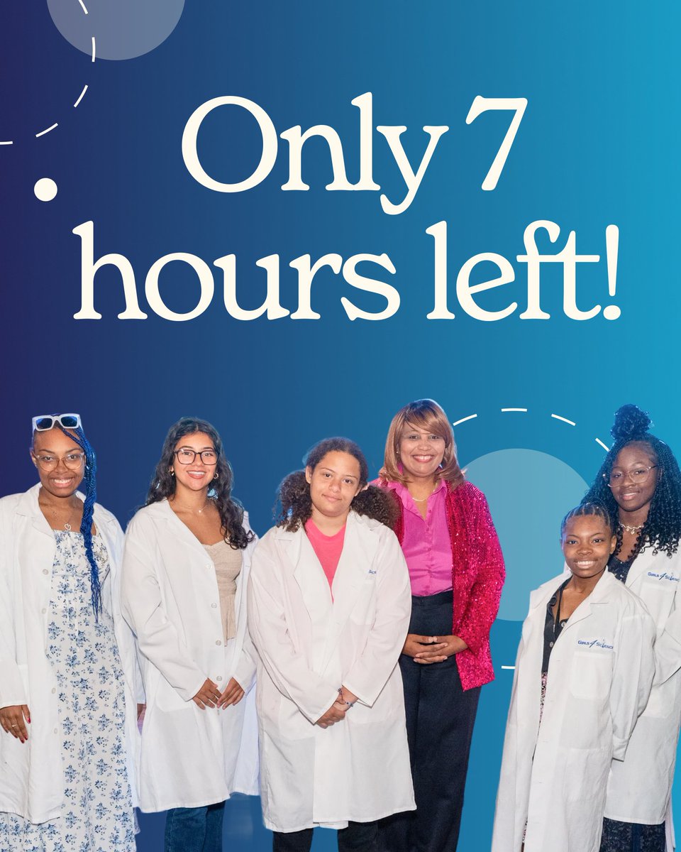 7 HOURS LEFT 💡🧪🥼

This is it! Can we count on you?

Donate before midnight!
girls4science.org/donate-now.html