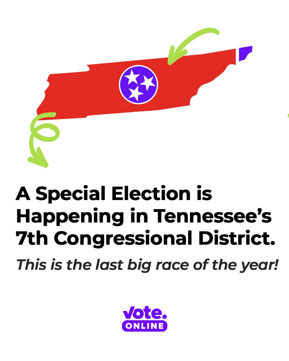 vote's tweet image. TN, you’re the only 10 I see 💛
And if you’re in the 7th district, don’t forget: polls close at 7 p.m.!