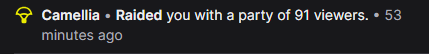 Milkkyyzz's tweet image. Thank you @CamelliaLinwald for my biggest raid ever w/ 91 viewers! I truly appreciate it. Thank you for trusting me w your community &amp;lt;3