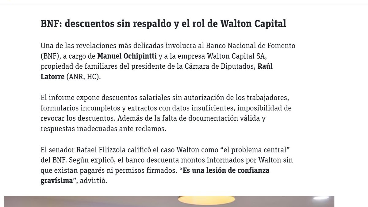 Políticos, jueces, parientes de éstos, empresarios delincuentes... ¿Tiene algo que decir señor Raúl Latorre, presidente de la Cámara de Diputados y cristiano de misa dominical? Cuéntenos, ¿qué sabe de la empresa Walton Capital, responda a esto y no se esconda detrás de sus