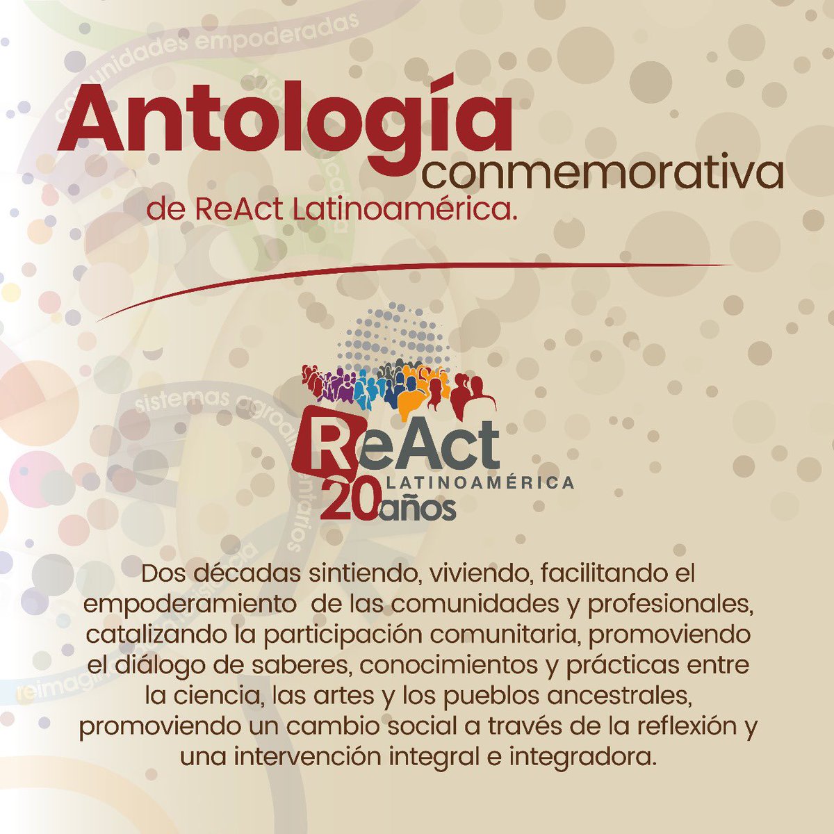 react_latina's tweet image. 𝑼𝒏 𝒆𝒏𝒄𝒖𝒆𝒏𝒕𝒓𝒐 𝒒𝒖𝒆 𝒎𝒂𝒓𝒄𝒂 𝒏𝒖𝒆𝒔𝒕𝒓𝒐 𝒄𝒂𝒎𝒊𝒏𝒐 𝒄𝒐𝒍𝒆𝒄𝒕𝒊𝒗𝒐 ✨  

Inscríbete aquí 👉🏼
us02web.zoom.us/meeting/regist…

Este encuentro honra la fuerza de las comunidades, el diálogo de saberes y la defensa amorosa de la vida en todas sus formas 🌎💊