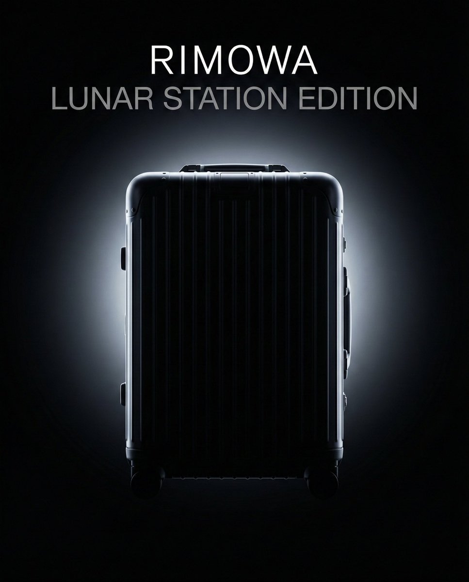 aaronbaid's tweet photo. Worldbuilding exercise: applying Rimowa’s design logic to a lunar capsule. https://t.co/eEpfJAnPsT