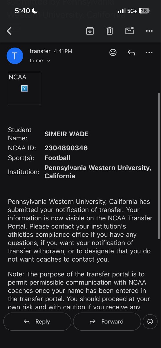 SimeirW's tweet image. I’ve officially entered the transfer portal with 3 years of eligibility remaining. 
5”11 195 WR/slot
