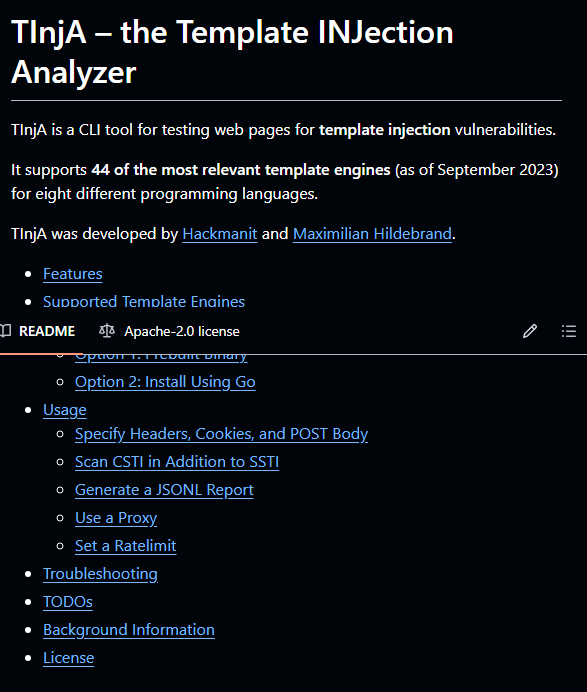 0x0SojalSec's tweet image. Testing and Scanning template injection vulnerabilities 📓

- github.com/Hackmanit/TInjA

#infosec #cybersec #bugbountytips