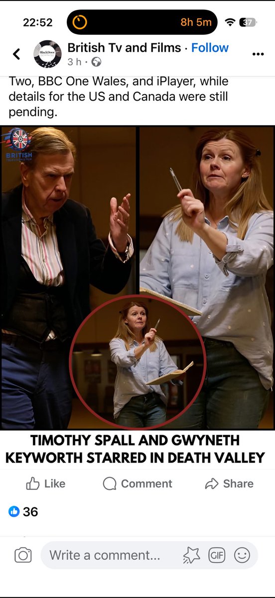 Oh dear FB BritishTV &amp; Films got there wires totally crossed. The lady is <a href="/Sianygibby/">Sian Gibson</a> and the picture looks like an Ep of the marvellous BBC Production “Mammoth” where Sian is the excellent female lead!