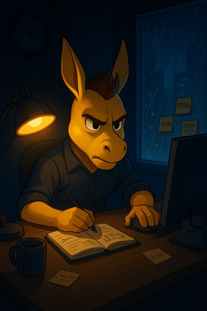 No nights off for the donkey, stays grinding 🫡