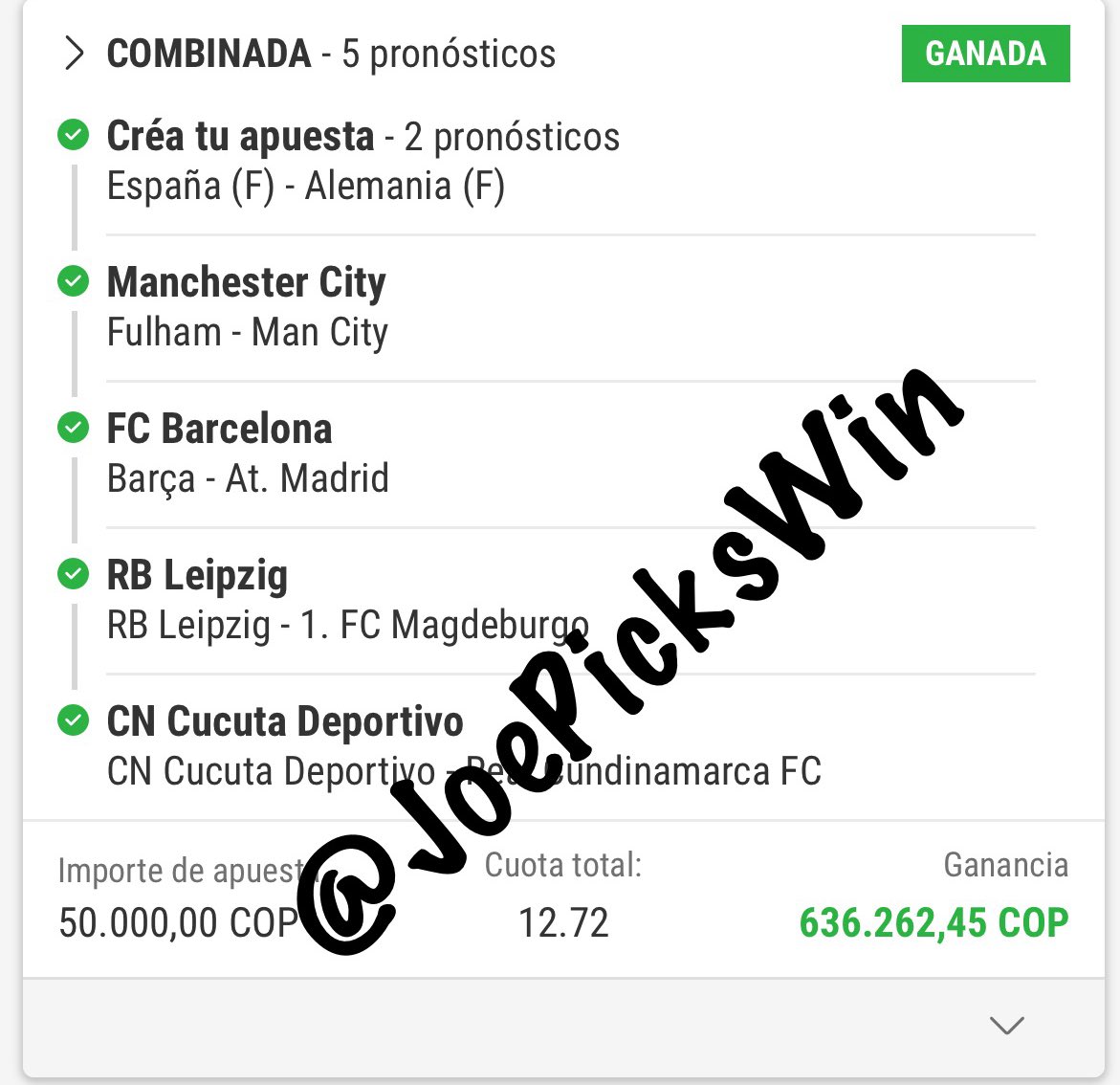 JoePicksWin's tweet photo. 🥳 Cúcuta de nuevo en primera 🕶️ felicidades 🥂 ,  también nosotros seguimos ganando cómo siempre🔥

20 likes y retomamos con actividad por acá para que todos ganen con nosotros 🤑🤑

Cuota 12.72 para dentro y a cobrar 😮‍💨 https://t.co/8UH0jLQcwq