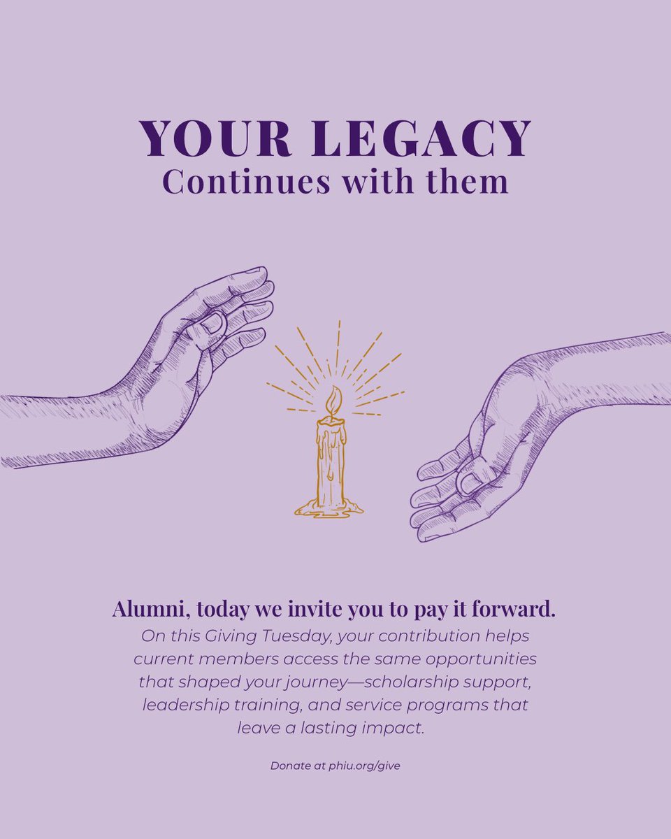 Your legacy lights the way. ✨ 

Join us in supporting the next generation of Phi U leaders and scholars. Every contribution helps keep our mission shining bright. 💜 Dontate through the link in our bio.