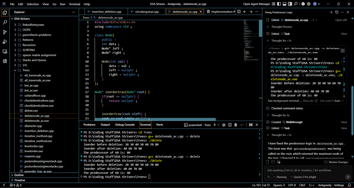 hustler_ku72469's tweet photo. Google Antigravity feels like a serious upgrade to the usual coding setup. VS Code comfort, Gemini Pro built in, and zero extension hassle. Clean, fast, and truly AI-ready.
#GoogleAntigravity #GeminiPro #Google #AI #CodingIndia #IndieDev #TechCommunity https://t.co/3aljq5lgYL