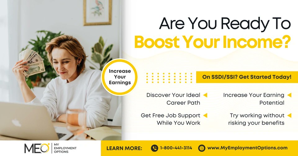 💰 Receiving SSDI or SSI and Want to Increase Your Income? 💰 Let our free Ticket to Work services help you or a family member find your career path and increase your earnings.  Learn more about our free services at  myemploymentoptions.com/our-services/! 

#IncreaseYourIncome #TicketToWork