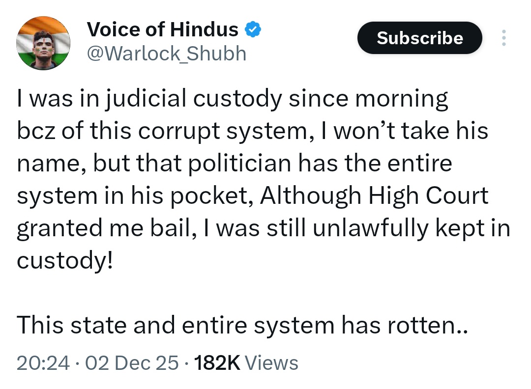 Nher_who's tweet image. - Abuses Muslims day night
- Supports BJP through his teeth
- Spent night in jail in BJP state
- calls BJP corrupt and rotten

Sad life of a bhakt.