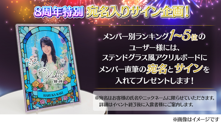 ✨🎊【開催】8周年記念イベント第2弾③🎊✨ イベントのグッズ報酬に