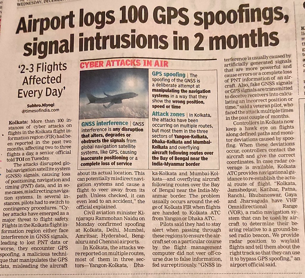 Diptis_tweet's tweet image. Next level of fear as this GPS spoofing is ongoing within our country boundary. Time to rethink and upgrade our OT systems. UAVs can help to identify those areas where the strong signal is present. 

#CyberSecurity
#CyberSec #spoofingattack 
#uav #DefenseTech #otsecurity