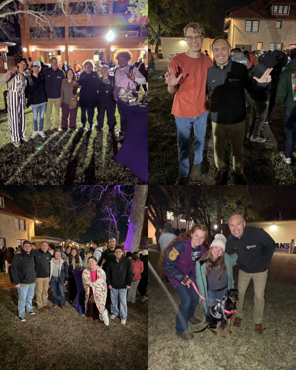 TarletonPrez's tweet image. Loved seeing so many @TarletonStudent gearing up for finals at the Late Night Study Break! You’re almost to the finish line; let&apos;s finish strong! 💜

#TarletonState #BleedPurple