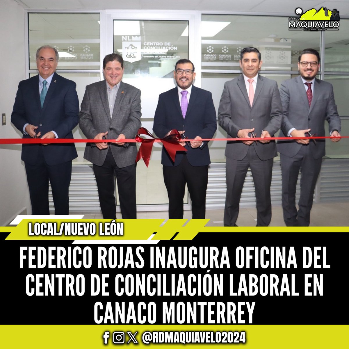 FEDERICO ROJAS (<a href="/federicorojasv/">Federico Rojas</a>) INAUGURA OFICINA DEL CENTRO DE CONCILIACIÓN LABORAL EN CANACO MONTERREY (<a href="/canacomonterrey/">Canaco Servytur Monterrey</a>)

elrincondemaquiavelo.com/federico-rojas…