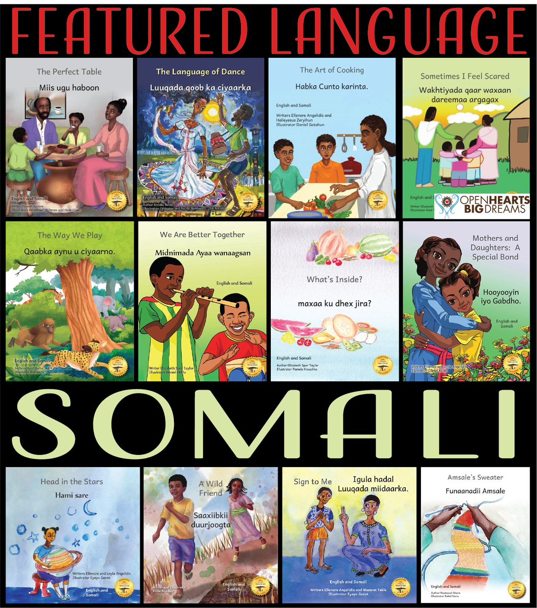 Our Featured Language is spoken by 24 million people in the horn of Africa: Somali! We are proud to publish over 160 bilingual Somali language early readers, and we are grateful for our amazing Somali communities here in the U.S.  Waanu ku jecelnahay!
ohbd-rsgbooks.com/selection/book…
