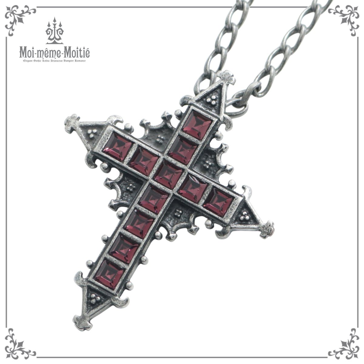 Moitie ブラックジュエル十字架チャーム