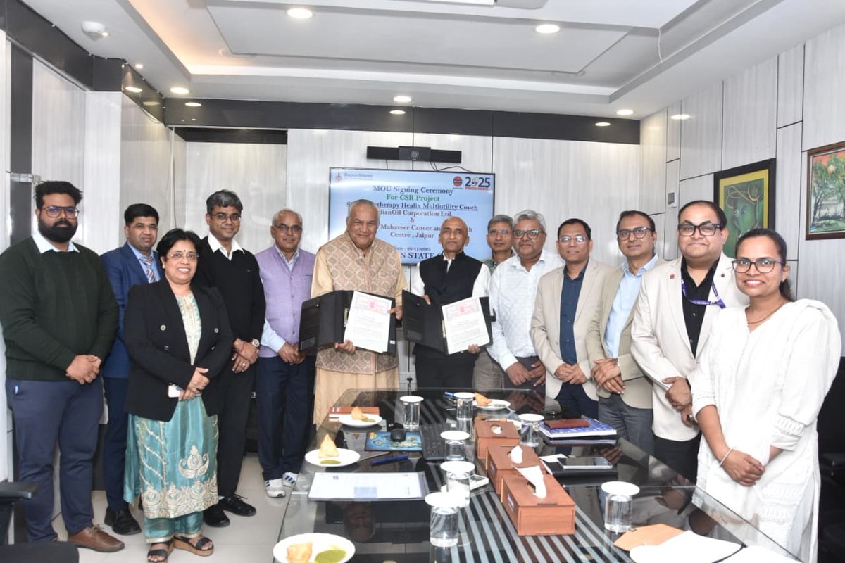 Strengthening the fight against cancer, IndianOil supports Bhagwan Mahaveer Cancer Hospital in Jaipur with 63 advanced Chemotherapy Multiutility Couches, reaffirming our commitment to dignity, comfort, and better patient care.