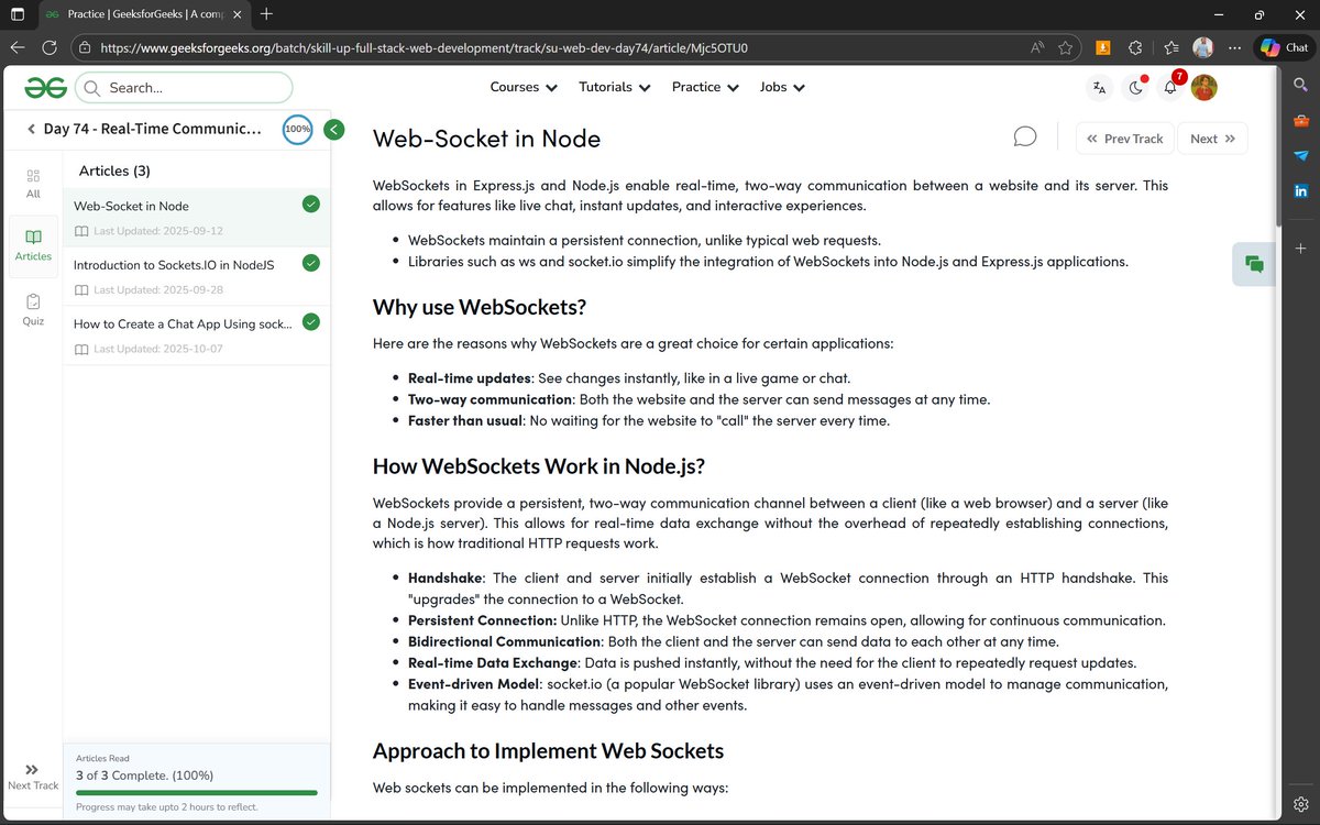 safee__7's tweet image. 📅 Day 74/100 – Full Stack Web Development

Course Link: geeksforgeeks.org/batch/skill-up…

#skillupwithgfg #nationskillup #FullStackDevelopment #geeksforgeeks