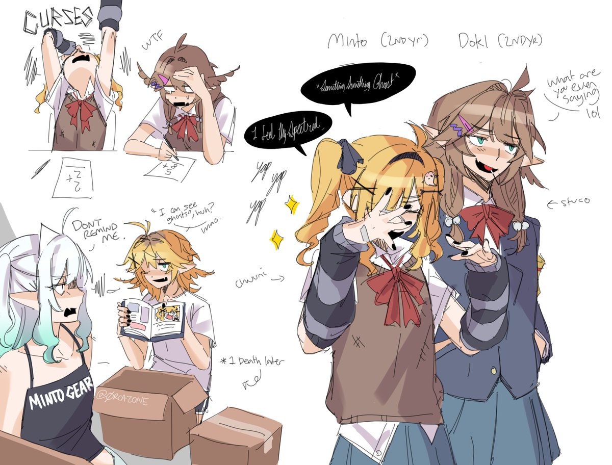 this was an excuse to draw chuuni mint humaine tbh

normal minto (ghost) and doki (blonde) in replies

#fantography #dokigallery