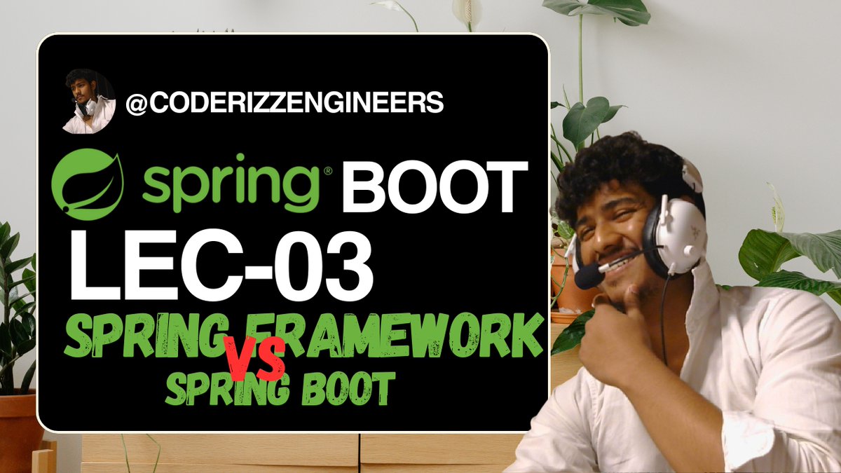 BhargavSin97873's tweet image. Watch out : youtu.be/3qNAn74PlqA?si…
Just uploaded a new video! 🚀

Today I explained:

⚡ Spring Framework vs Spring Boot
⚡ Maven for dependency + project management
@sudoanuj 
#Java #SpringBoot #SpringFramework #BackendDev #Maven #Coding #Microservices #DevLife #YouTubeTutorial