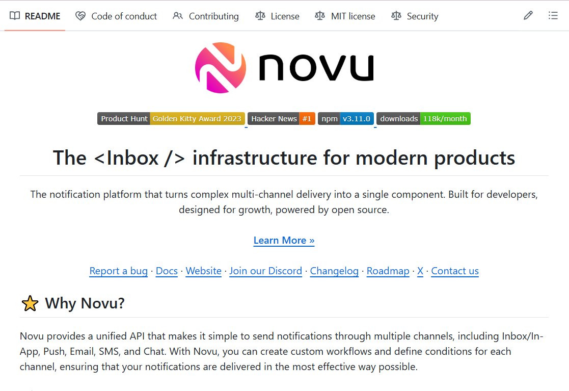 NeuralNetwork_X's tweet image. Novu provides a unified API that makes it simple to send notifications through multiple channels, including Inbox/In-App, Push, Email, SMS, and Chat.
