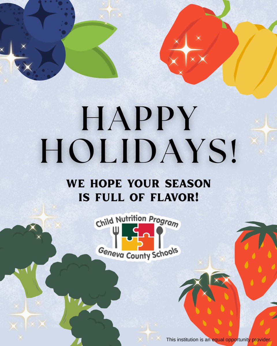 Happy Holidays — may your days be warm, bright, and delicious! ❤️

<a href="/genevacoschools/">Geneva Co Schools</a> #GCBOECNP #GenevaAL #GenevaAlabama #Geneva #ALschools #Genevacounty