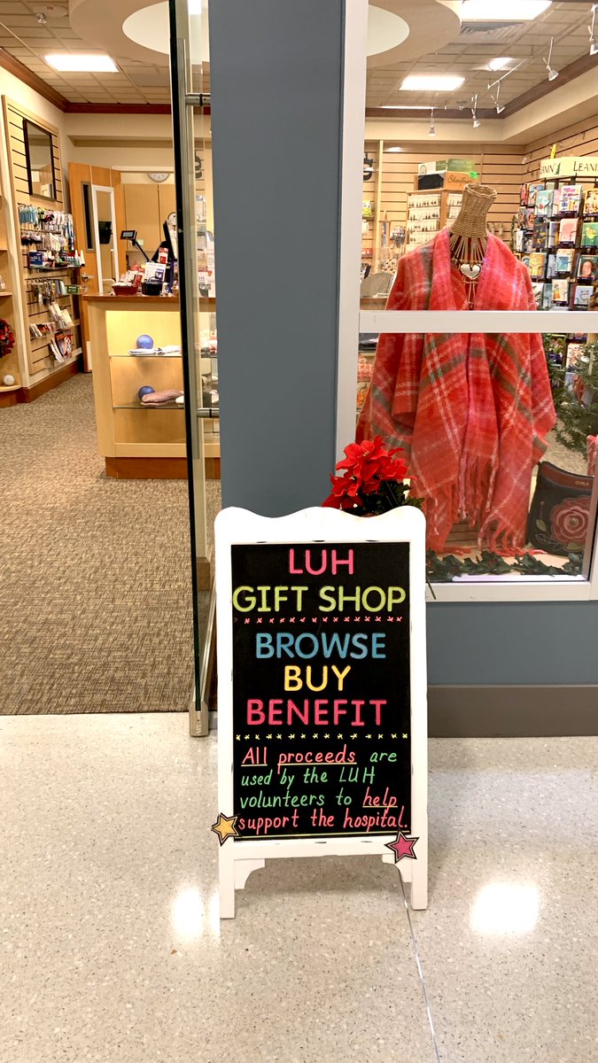 Don’t forget about our LUH Gift Shop this holiday season for unique gifts! 🎄 All proceeds made within the gift shop benefit both the volunteer department and programs within our non-profit hospital! Open Mon-Fri 10am-2pm! 🌟 They're also always looking for more volunteers!