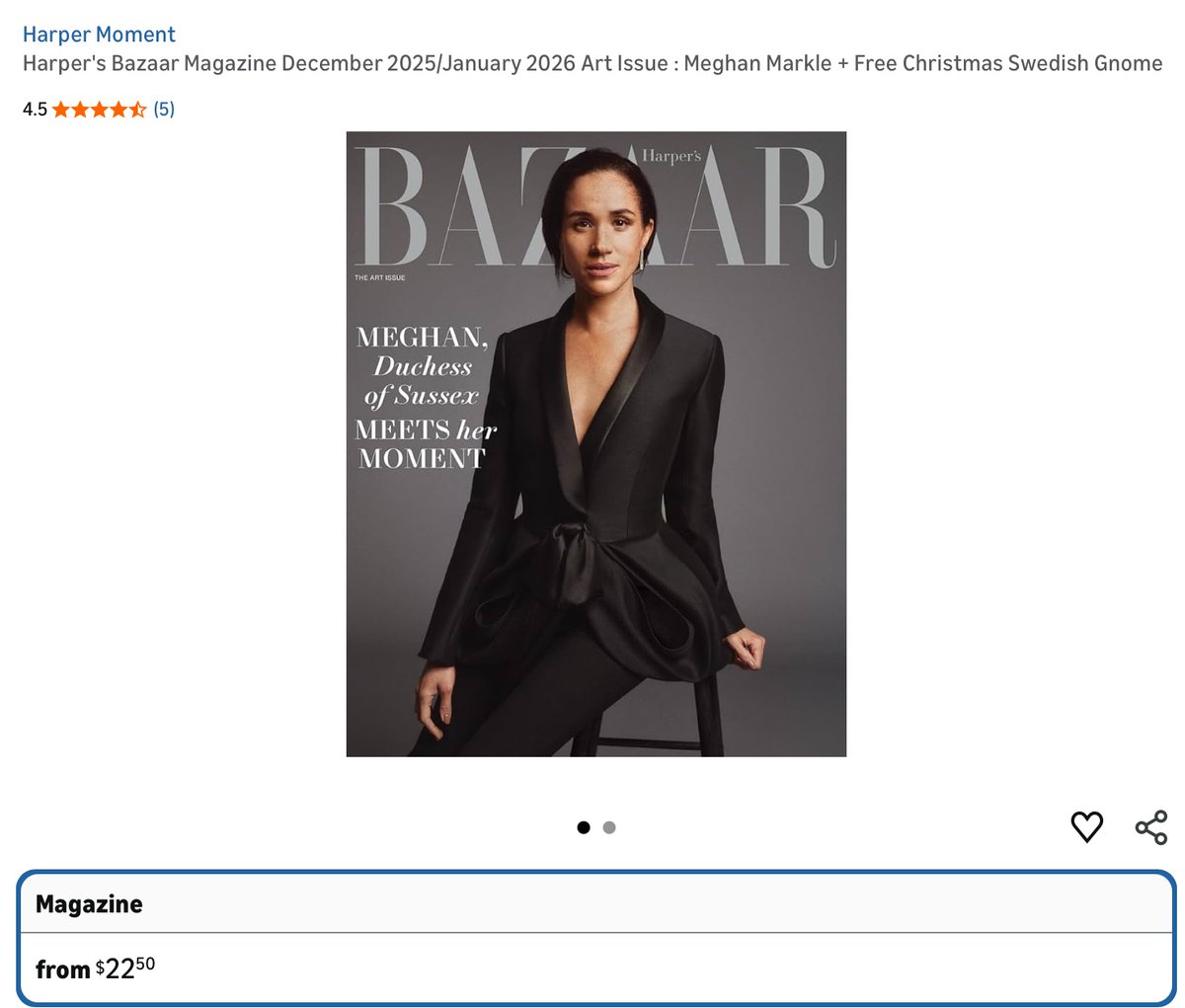 Get your copies now on Amazon or newsstands #MeghanMarkle #HarpersBazaar