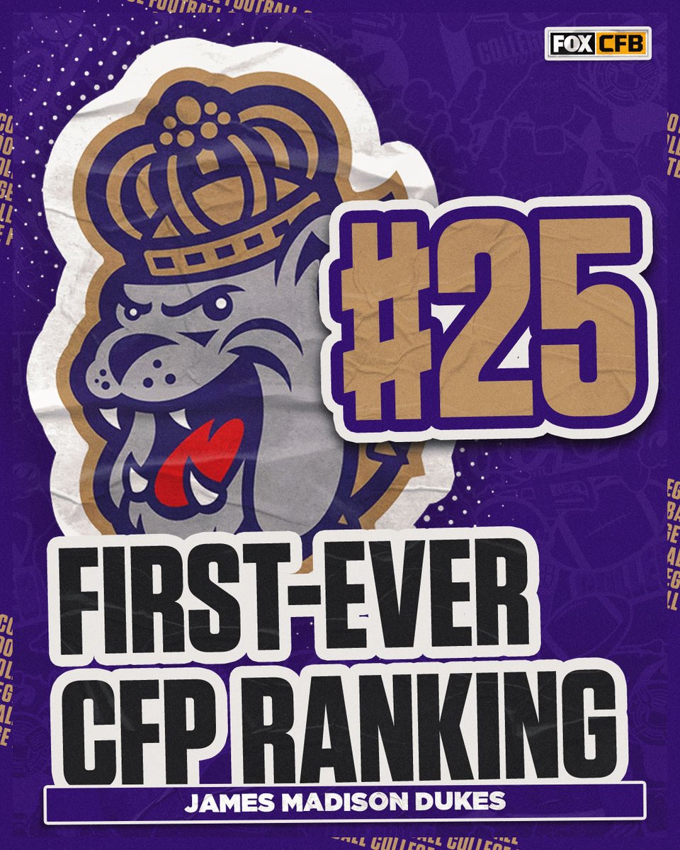JMU makes their CFP Top 25 debut! 🙌

<a href="/JMUFootball/">JMU Football</a> x <a href="/JMU/">JMU</a>